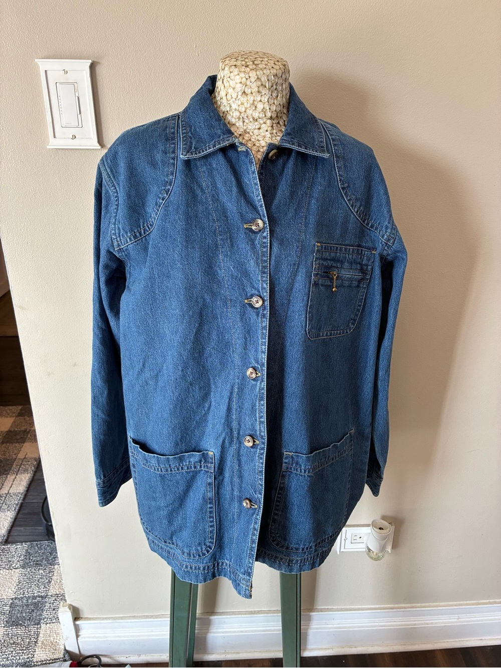 Vintage 90s Barn Cabin Creek Classic Indigo Denim Button-Up Jacket